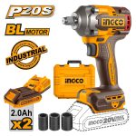 Ingco Μπουλονόκλειδο Κρουστικό Μπαταρίας 20V Li-Ion 400-550Nm