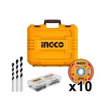 Ingco Σετ Γωνιακός Τροχός & Δραπανοκατσάβιδο Brushless 20V με 2 Μπαταρίες 4Ah - 2Ah και Θήκη - Image 5