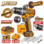 Κρουστικό Δραπανοκατσάβιδο Compact Μπαταρίας 20V Li-Ion 96Nm με Jacobs Τσοκ CIDLI209686E